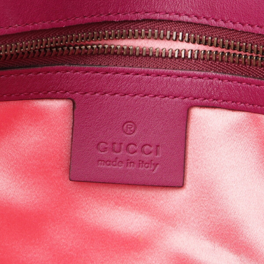 Gucci Velour Chain Pink GG Shoulder Bag Marmont - Picture 8 of 10
